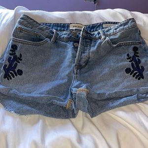Pacsun Cute Cactus Design Jean Shorts